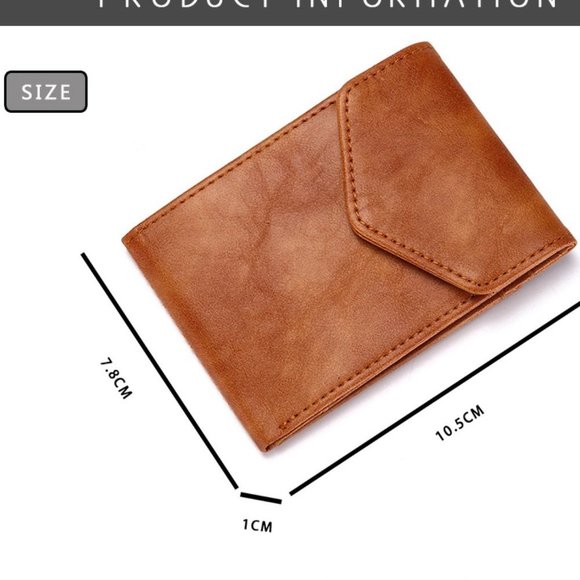 RFID Thin Wallet Credit Card ID Protction Coffee - Picture 9 of 9